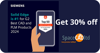 Solid Edge CAD с 30% отстъпка за годишен лиценз